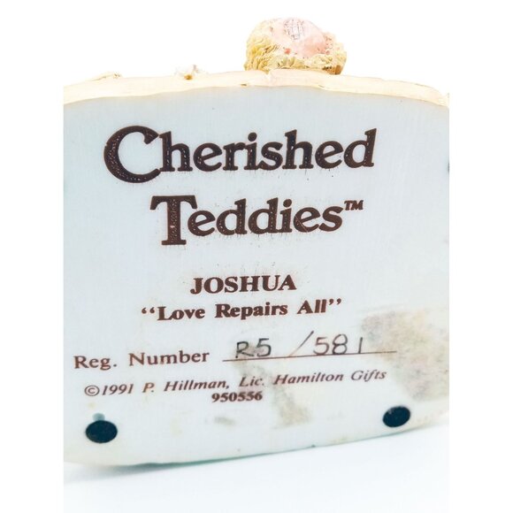 Joshua Love Repairs All Cherished Teddies Vintage 1991 950556 2.25 Inch Figure - Picture 3 of 15